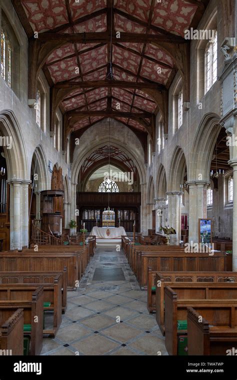 Interior Of The Priory Church At Edington Wiltshire England Uk Stock