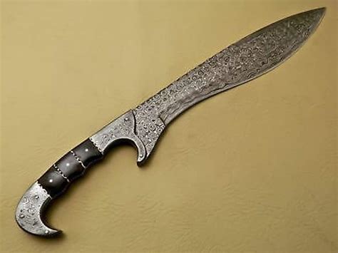 Beautiful Custom And Handmade Damascus Steel Hunting Kopis Etsy