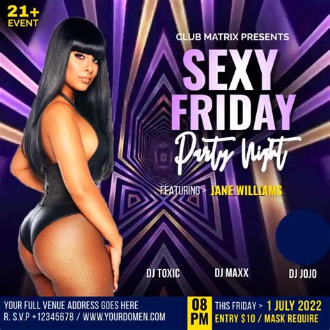 Sexy Friday Night Party Template Postermywall