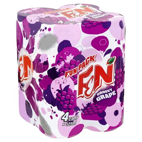 Fandn Fun Pack Carbonated Drink Groovy Grape 4 X 325ml