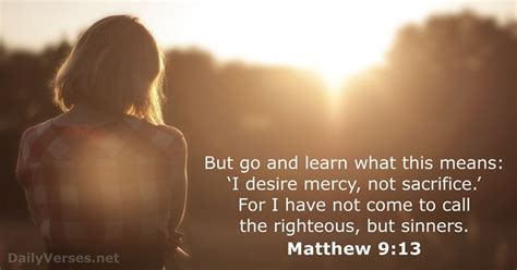 Matthew 9:13 - Bible verse of the day - DailyVerses.net
