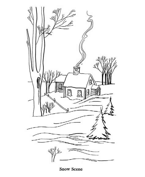 Free Printable Winter Scene Coloring Pages Download Free Printable