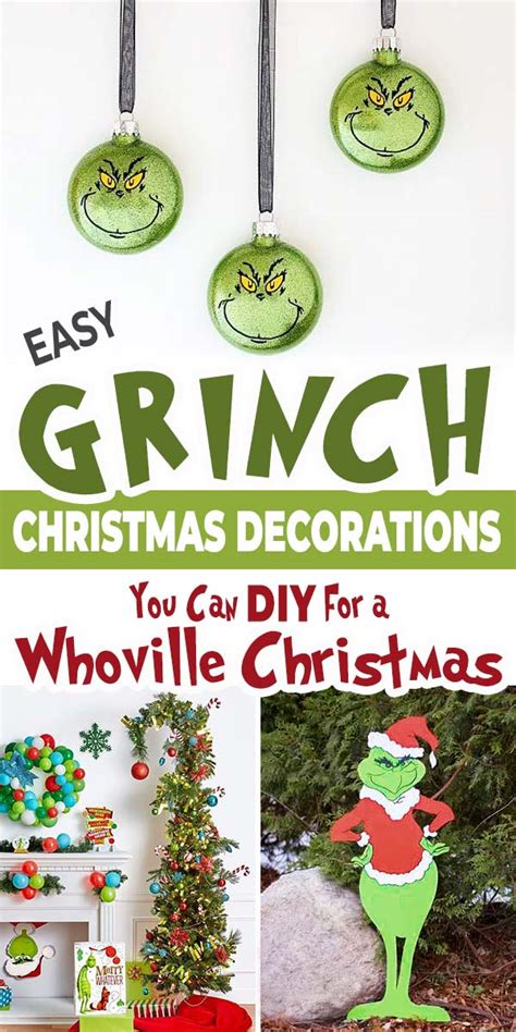 Easy Grinch Christmas Decorations You Can Diy For A Whoville Christmas • The Budget Decorator