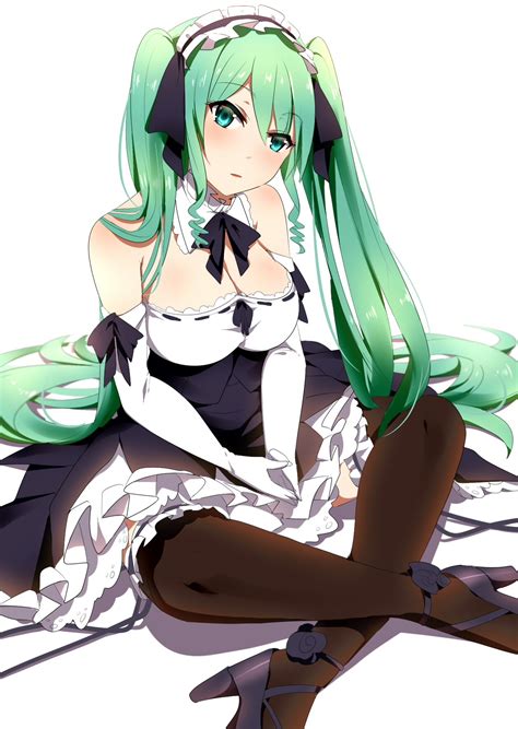 Who is the greatest anime character with green hair? Wallpaper : illustration, long hair, anime girls, green ...