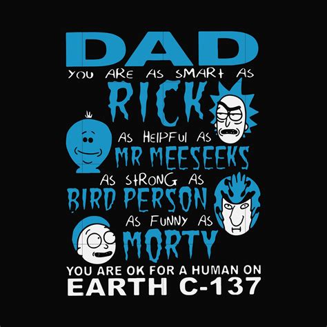 Dad Rick And Morty Svg Png Dxf Eps Digital File Ftd6 Dreamsvg Store