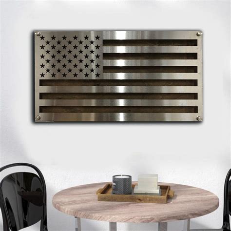 United States Flag Metal Wall Art Usa Flag Wall Hanging Wooden Etsy