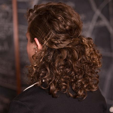 Youcurl.com) simply back brush your short or medium length hair and secure at the back with whatever you like. Top 8 Curly Professional Hairstyles You Can Wear to Work