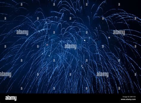 Fireworks Display At Night Stock Photo Alamy