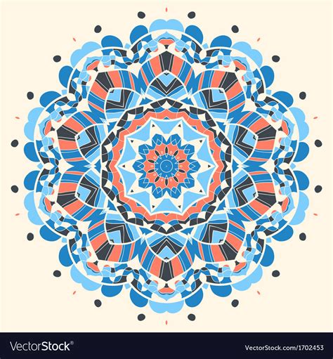 Oriental Mandala Motif Royalty Free Vector Image