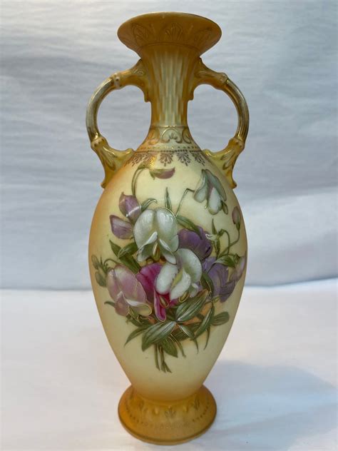 Antique Austrian Porcelain Hand Painted And Gilded Vase With Etsy