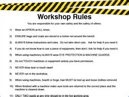 Put them on a tool rack. Engineering Workshop Health & Safety Rules Poster | Teaching Resources