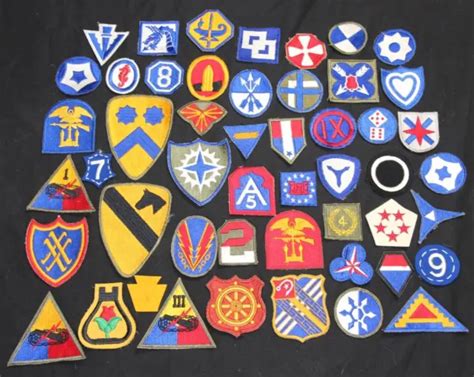 Lot Of 50 Us Army Ww2 To Vietnam Era Military Patches Various Eras 126