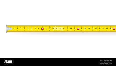 Yellow Measure Tape Ruler An Instrument For Measuring Length Vector