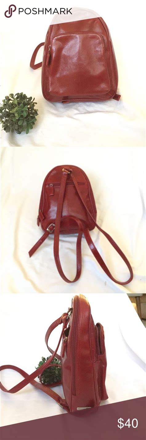 Tignanello Leather Backpack Leather Backpack Patent Leather Bag Leather