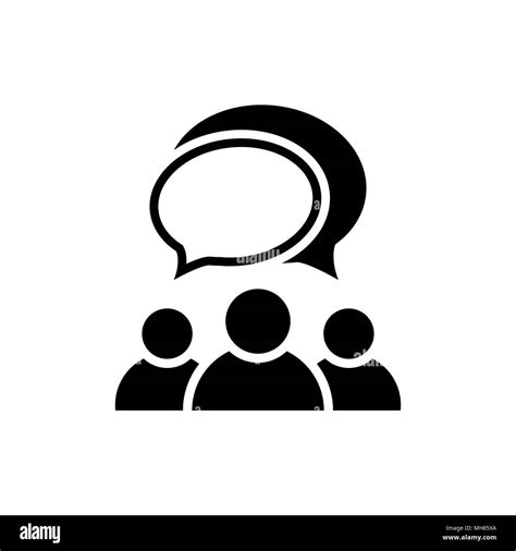 People Talking Icon Group Of People Symbol With Bubbles Isolated On