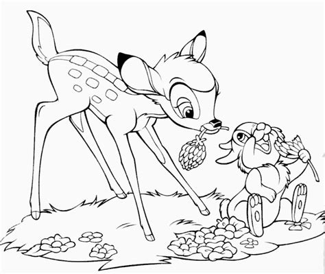 Dibujos Para Colorear Disney Junior Bambi Y Su Amigo Conejo Dibujos