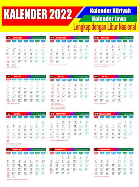 Daftar Hari Libur Terbaru Kalender 2022 Download Pdf Amp Cdr Azkadina Com