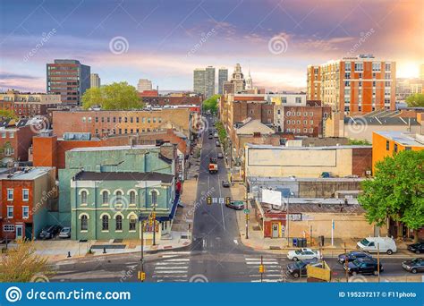 Cityscape Of Downtown Skyline Philadelphia In Pennsylvania Stock Image