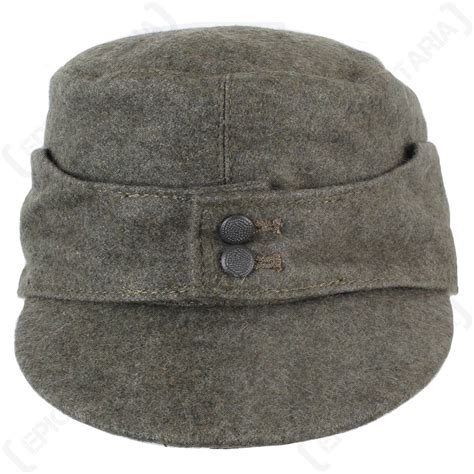 Ww2 German Army M43 Field Cap Repro Heer Ski Grey Wool Peaked Hat All