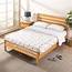 Zinus Aimee Solid Timber Bed Frame DOUBLE QUEEN Full Size Pine Wood 