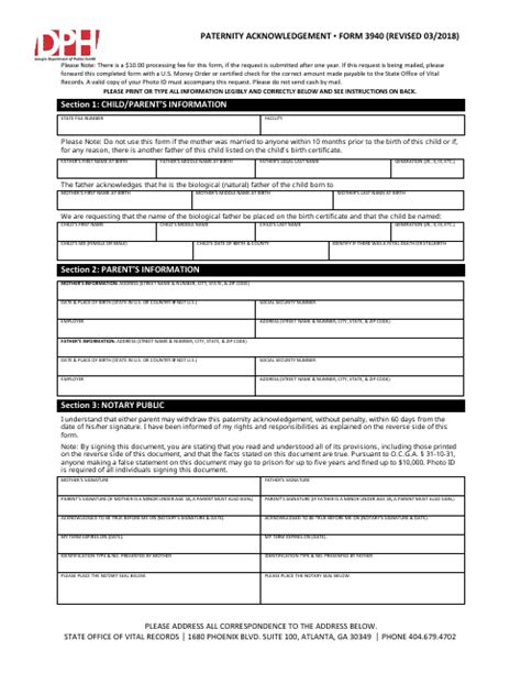 Form 3940 Fill Out Sign Online And Download Fillable Pdf Georgia
