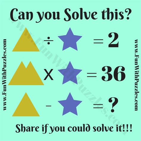 Maths Brain Teasers For Kids With Solution