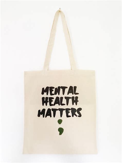 Mental Health Matters Tote Bag Natural Cotton Tote Bag Etsy