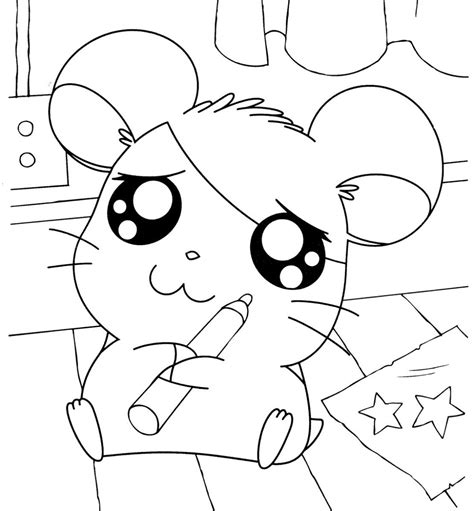 Dibujo De Hamsteres Para Colorear Dibujos Para Colorear