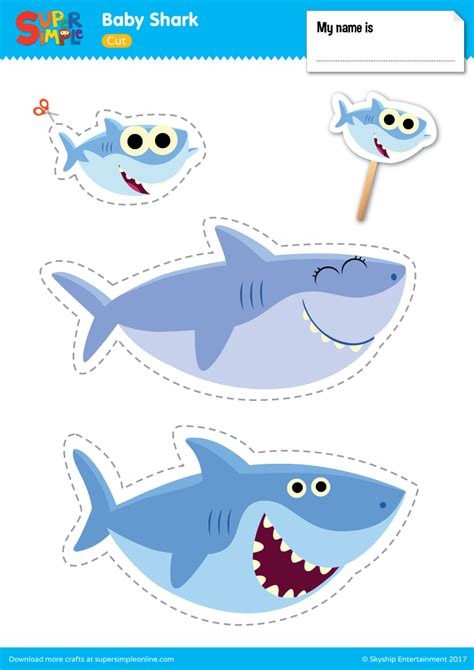 For kids & adults you can print baby shark or color online. Baby Shark Play Set - Super Simple