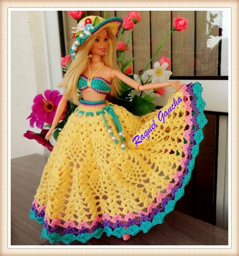 Crochet Doll Dress Crochet Barbie Clothes Crochet Skirt Barbie Skipper Barbie Dress Barbie