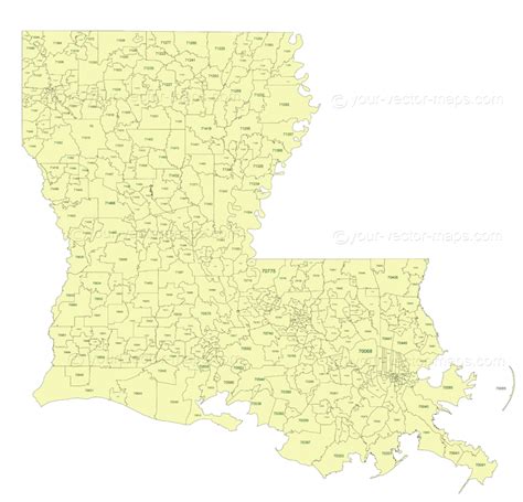 Louisiana Zip Code Map With Cities