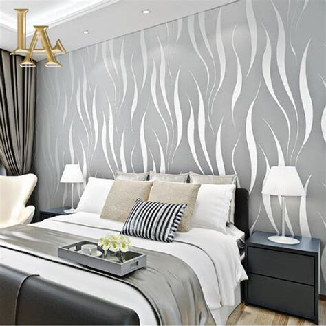 Fashion Embossed Flocking 3d Striped Wallpaper For Walls