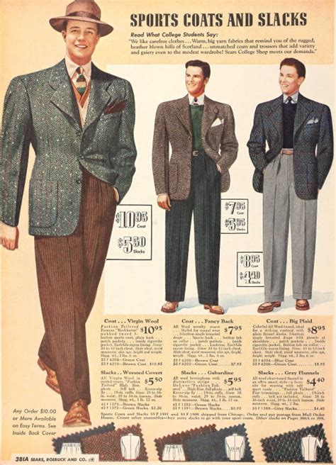 1940s Mens Casual Clothing Shirts Trousers Pullover Vests