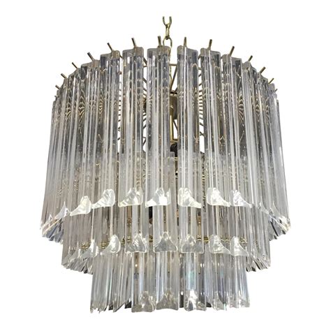 1970s Vintage Lucite Waterfall Chandelier Chairish