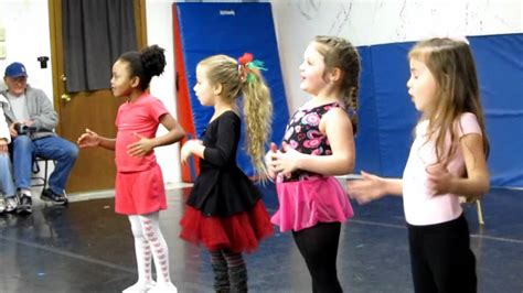 5 Year Old Girls Dance Class Up On The Housetop Santa Claus Christmas 5
