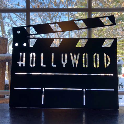 Hollywood Clapboard Metal Movie Clapper Home Theater Decor Etsy