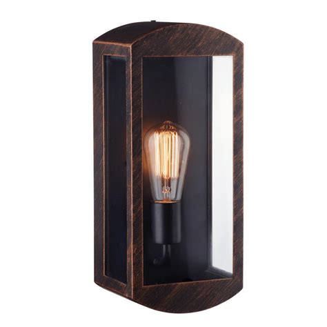 It requires a fluorescent bulb, so you can light up the porch or patio right away. Globe Electric Thomas 1-Light Bronze Outdoor Wall Mount ...