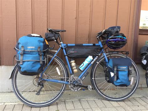 My First Roadtouring Bike All Loaded Up Bicycling