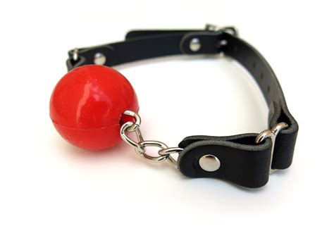 Bdsm Ball Gag Silicone Ball Gag With Buckled Leather Straps Etsy