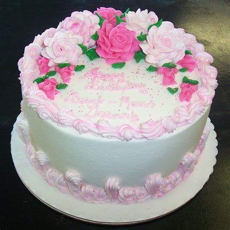 Pink Flowers — Birthday Cakes Birthday Cake With Flowers Cake