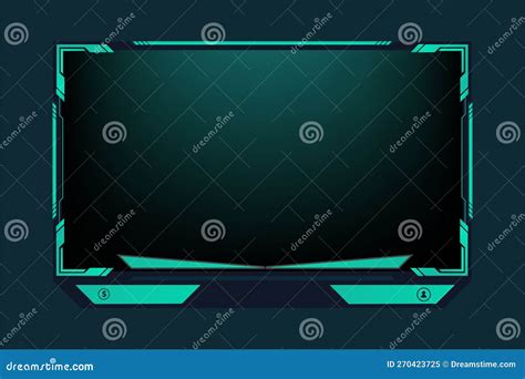 Futuristic Gaming Overlay Vector For Screen Panels With Colorful