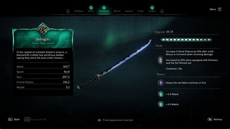 Assassin S Creed Valhalla Divine Short Sword Jorogiri Used On Two