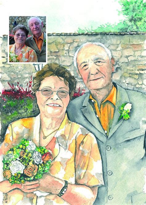 Gifts for grandparents on their anniversary. Custom watercolor, Anniversary gift for grandparent ...