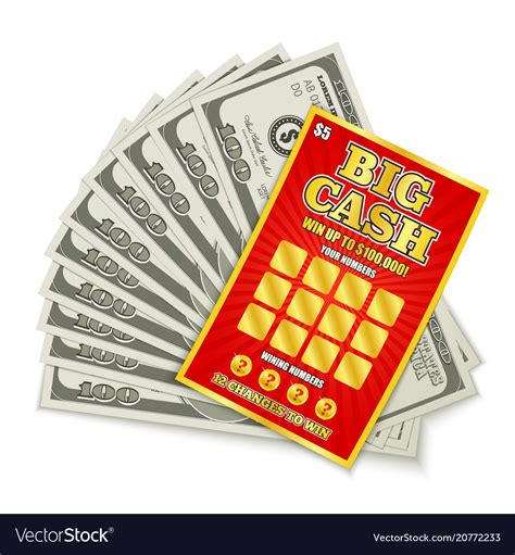 Lottery Cash Win Royalty Free Vector Image Vectorstock