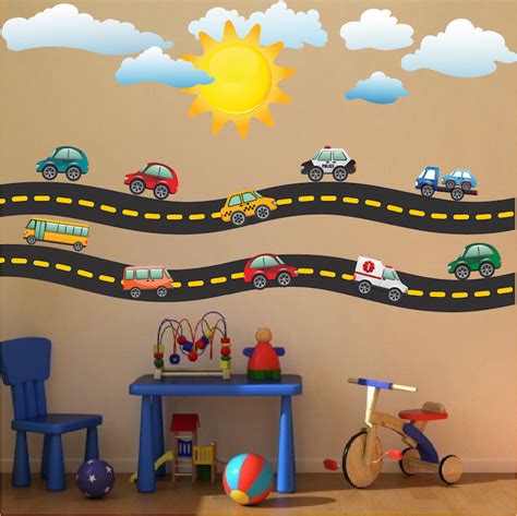 Race Car Decal Sports Wall Decal Murals Race Track Wall Stickers