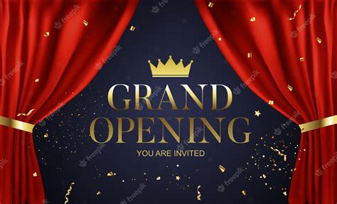Premium Vector Grand Opening Congratulation Background Card With