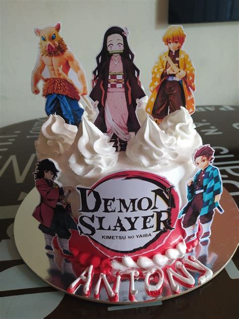 Demon Slayerkimetsu No Yaiba Cake Birthday Tortas Artísticas Torta