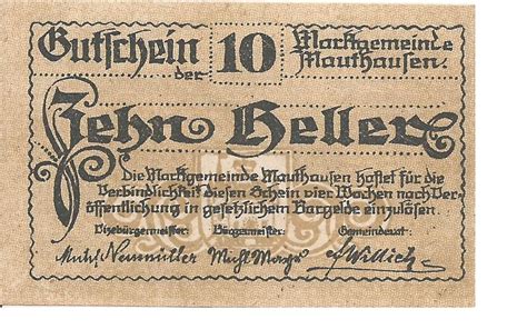 It was established in april. 10 Heller (Mauthausen) - Market Town of Mauthausen - Numista