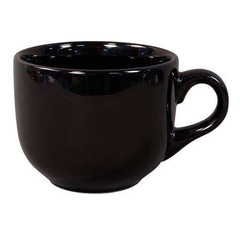 Numo Latte Mug 16 Ounce Black Ceramic