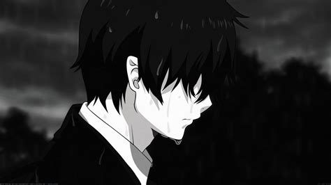 Black And White Anime Boy Wallpapers Top Free Black And White Anime